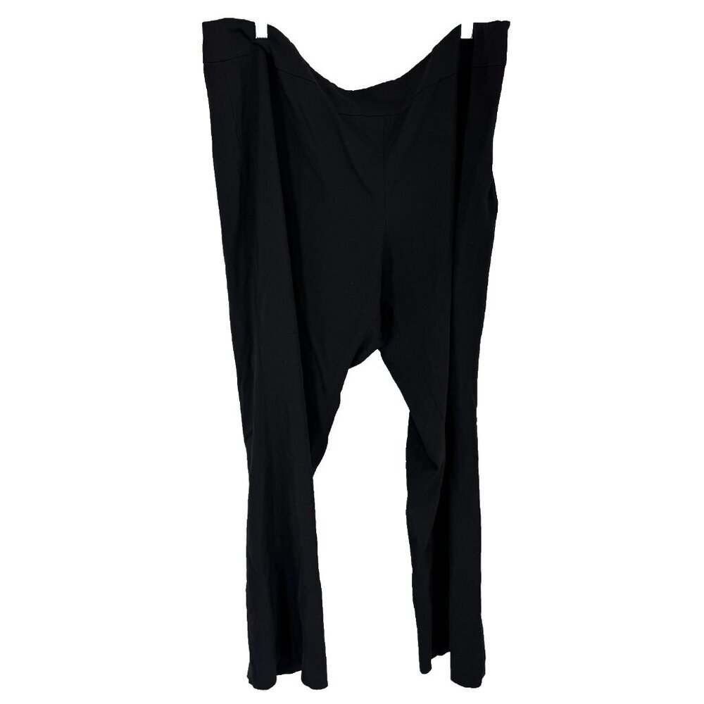 Eileen Fisher Women 22W Straight Leg Pants Solid Black Minimalist Office Work